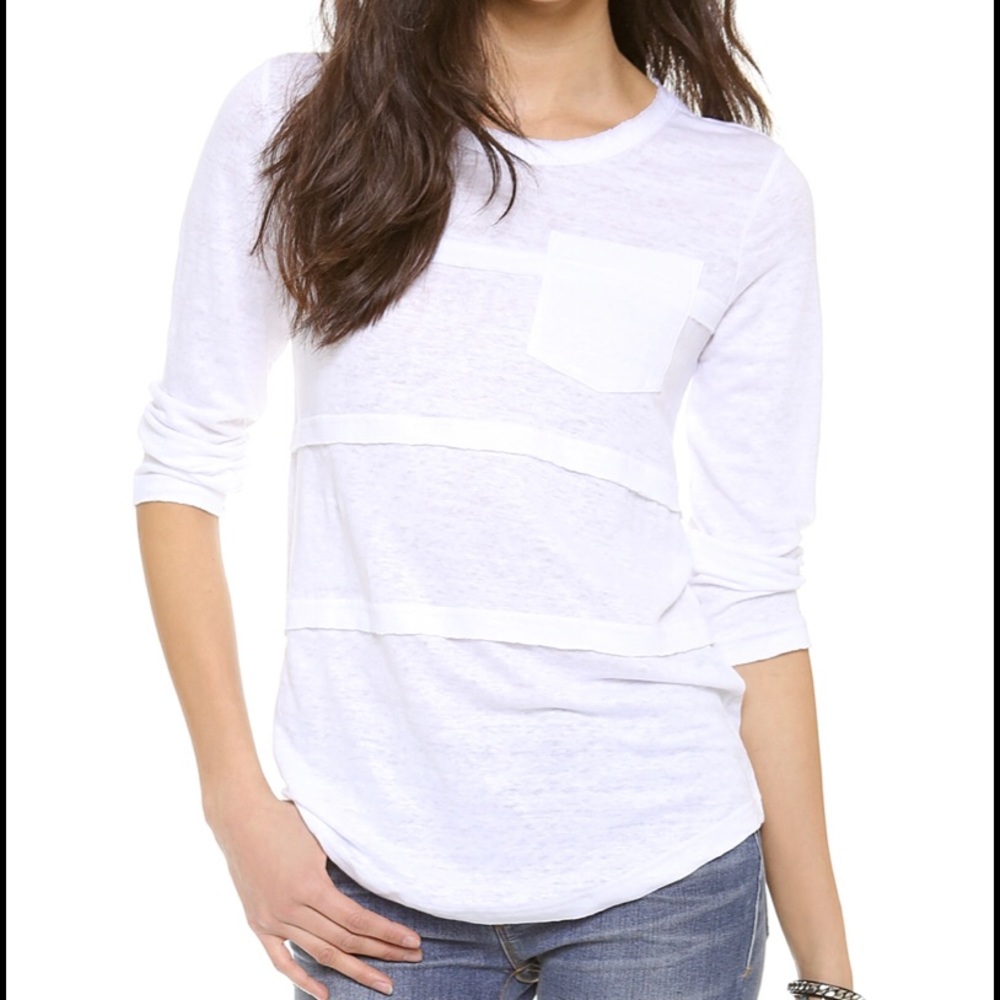 NWT-Marc by Marc Jacobs White Burnout “Carmen” Top